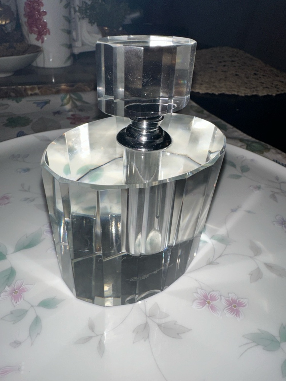Vintage Crystal Perfume Bottle OLEG CASSINI